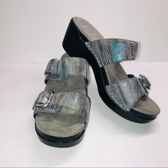 dansko silver sandals